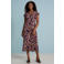 Geisha midi jurk multi