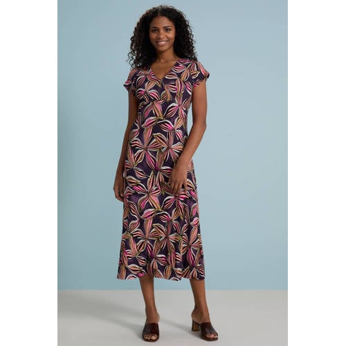Geisha midi jurk multi afbeelding