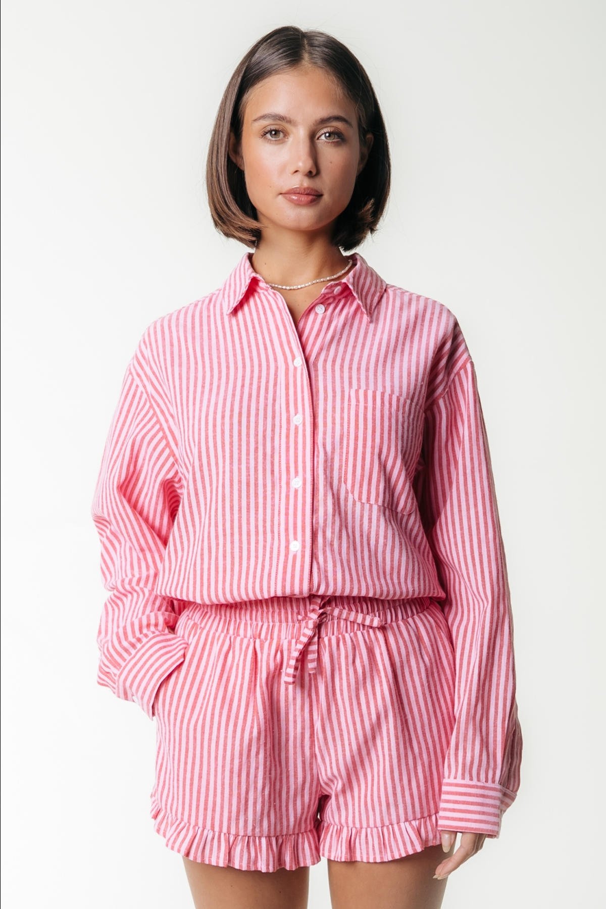 Colourful Rebel slim regular waist casual short rood wehkamp