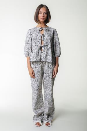 straight regular waist broek ecru