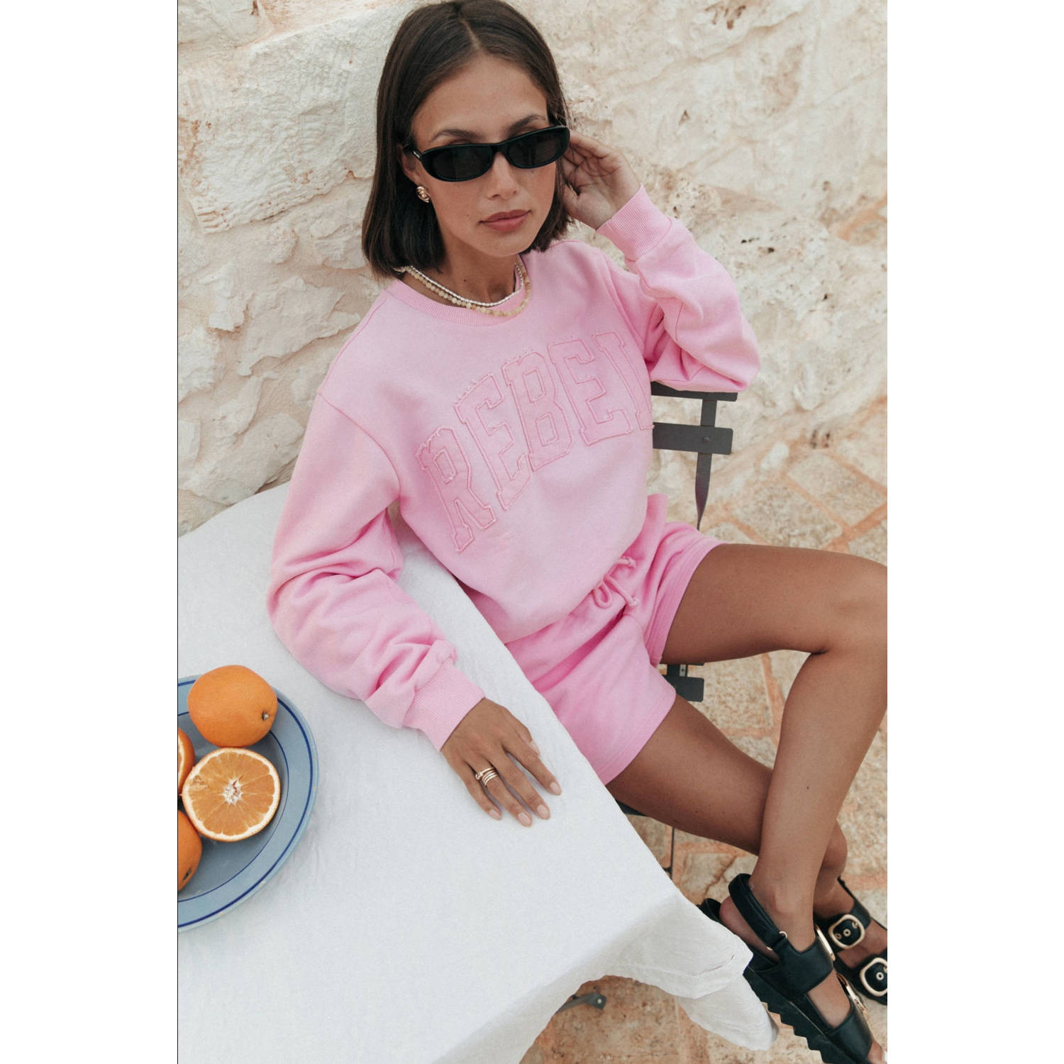 Colourful Rebel sweater roze