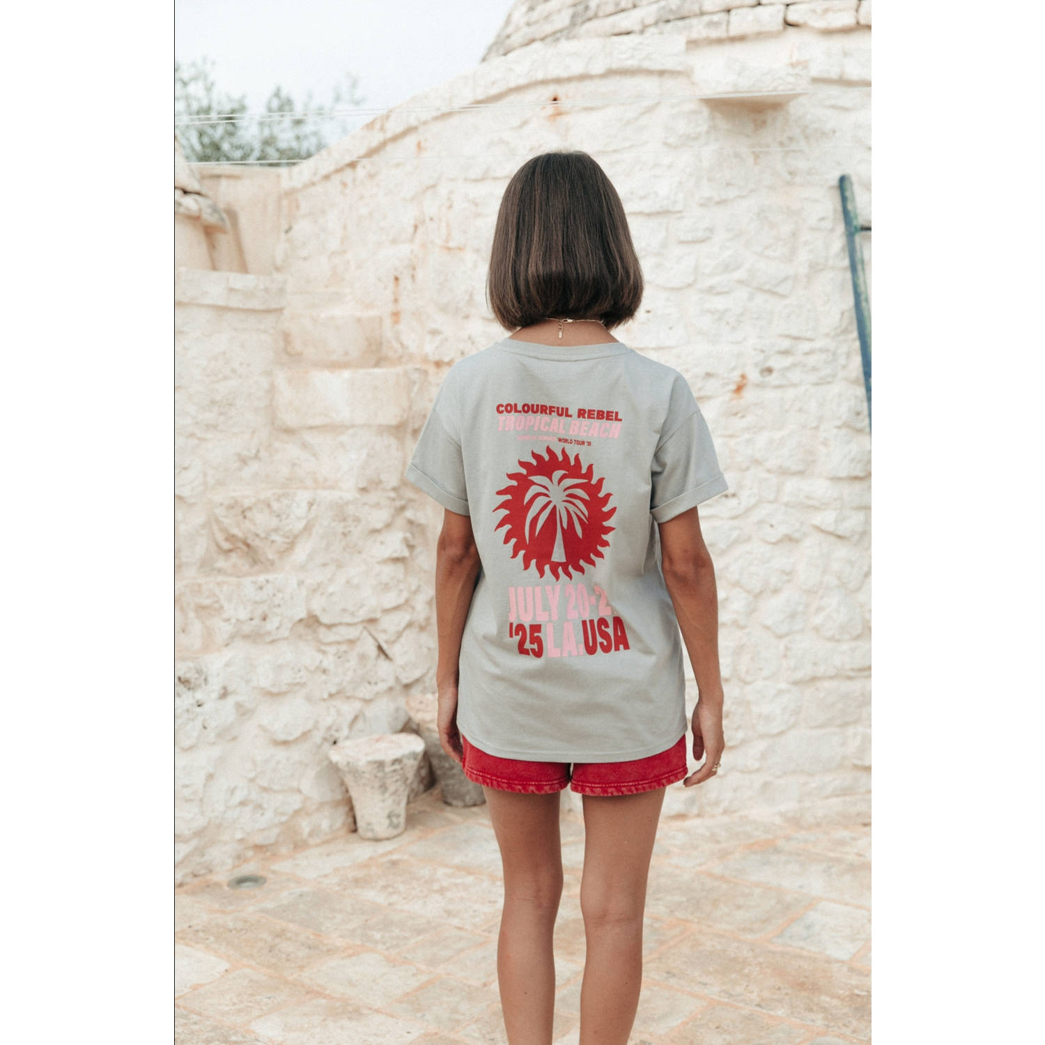 Colourful Rebel T-shirt grijs