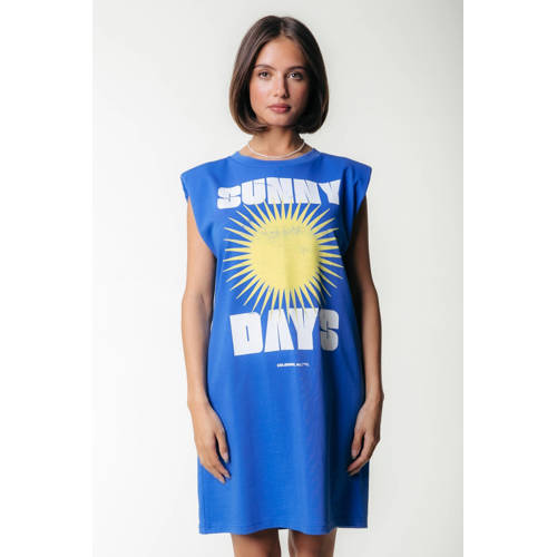 Colourful Rebel t-shirtjurk blauw afbeelding