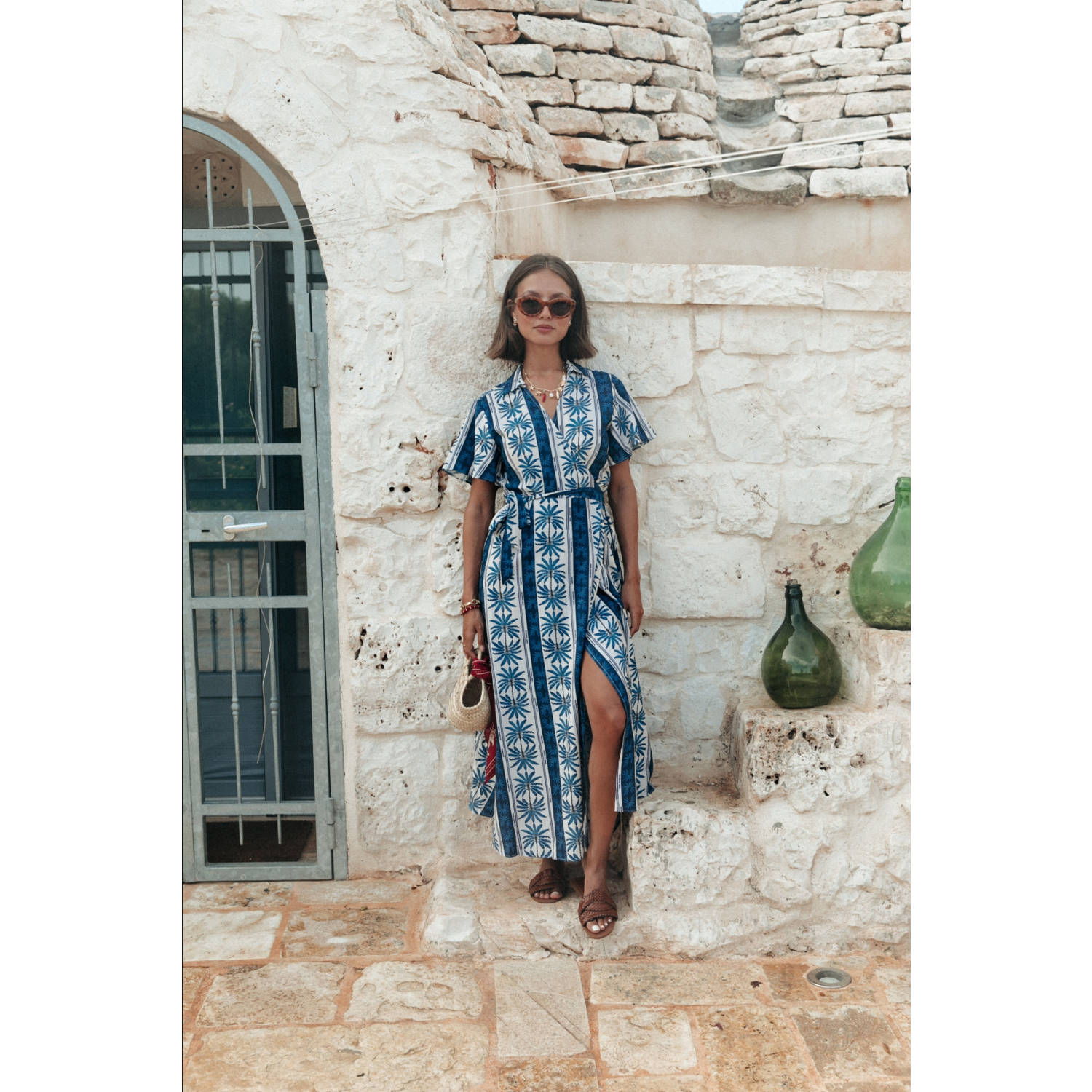 Colourful Rebel maxi jurk blauw