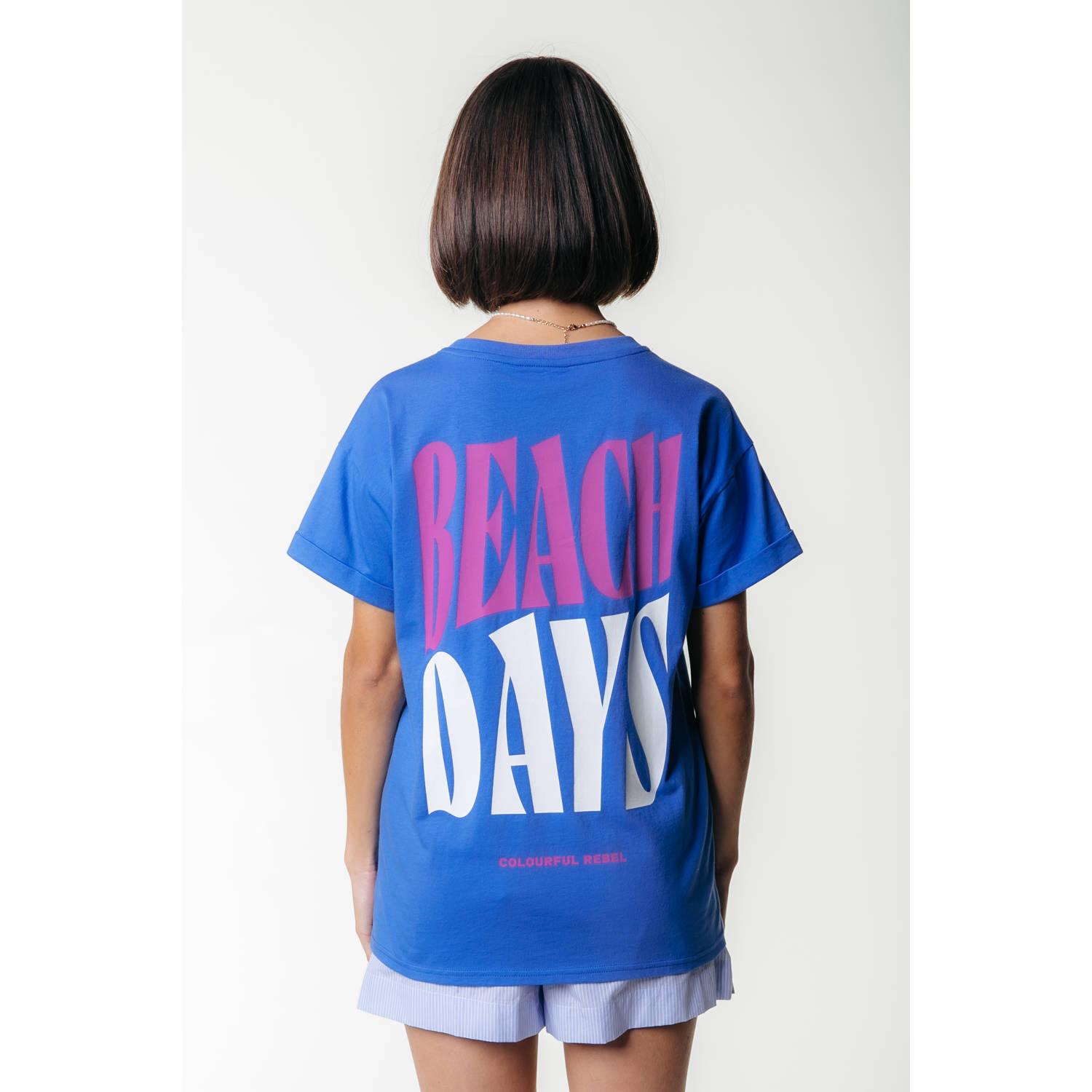Colourful Rebel T-shirt blauw
