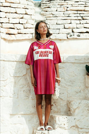 T-shirtjurk roze