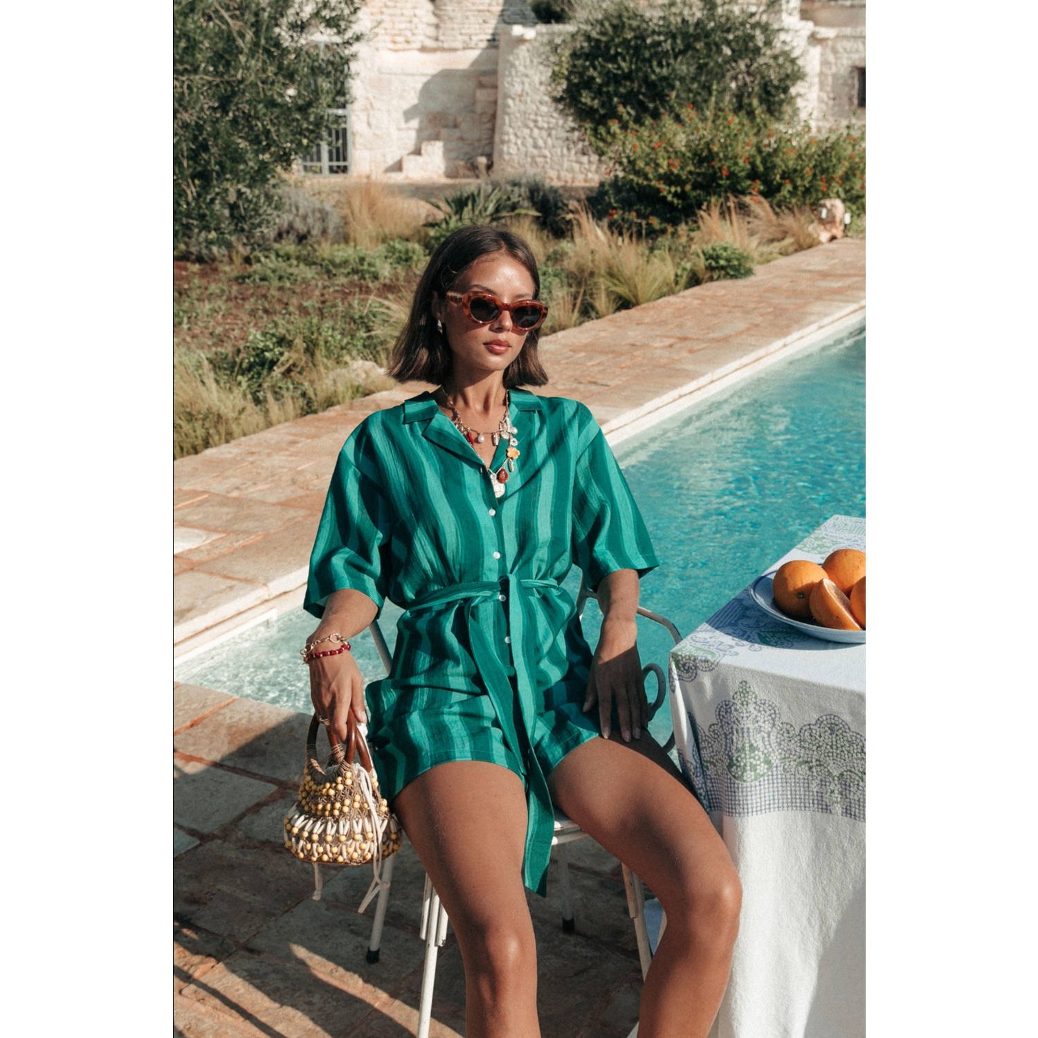 Colourful Rebel playsuit turquoise