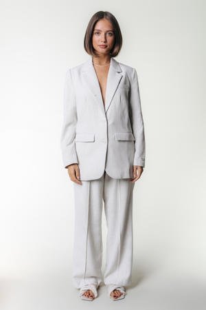 straight regular waist pantalon ecru