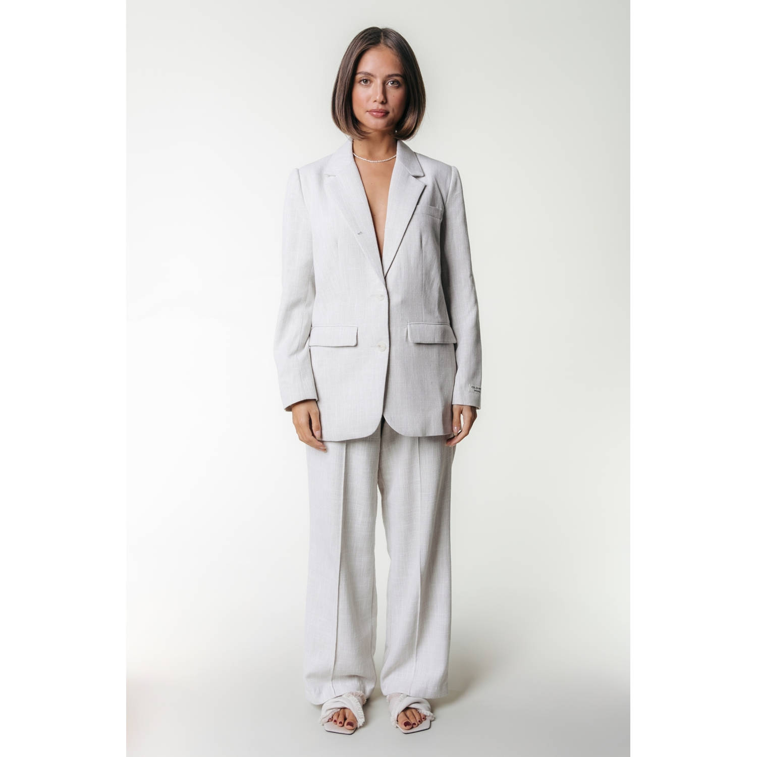 Colourful Rebel straight regular waist pantalon ecru