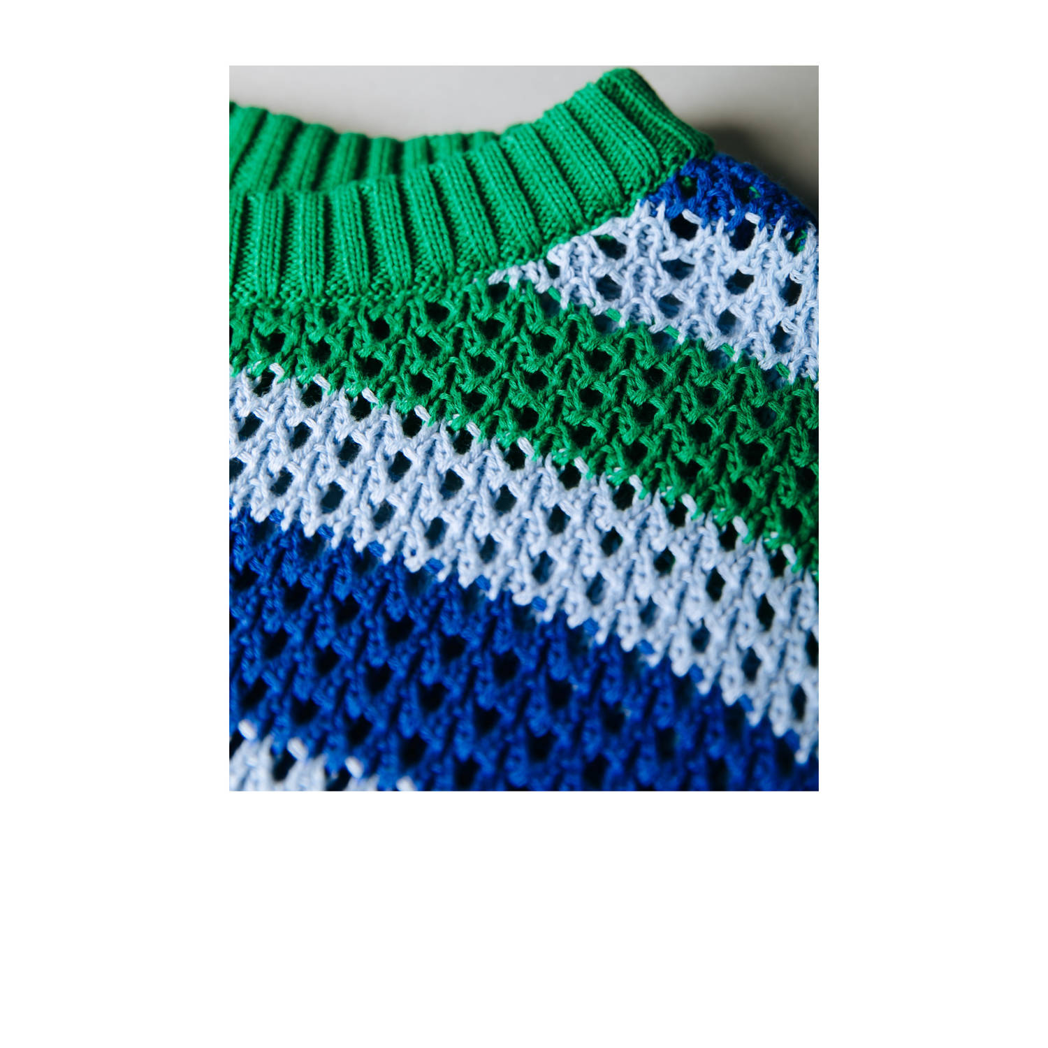Colourful Rebel top blauw crochet