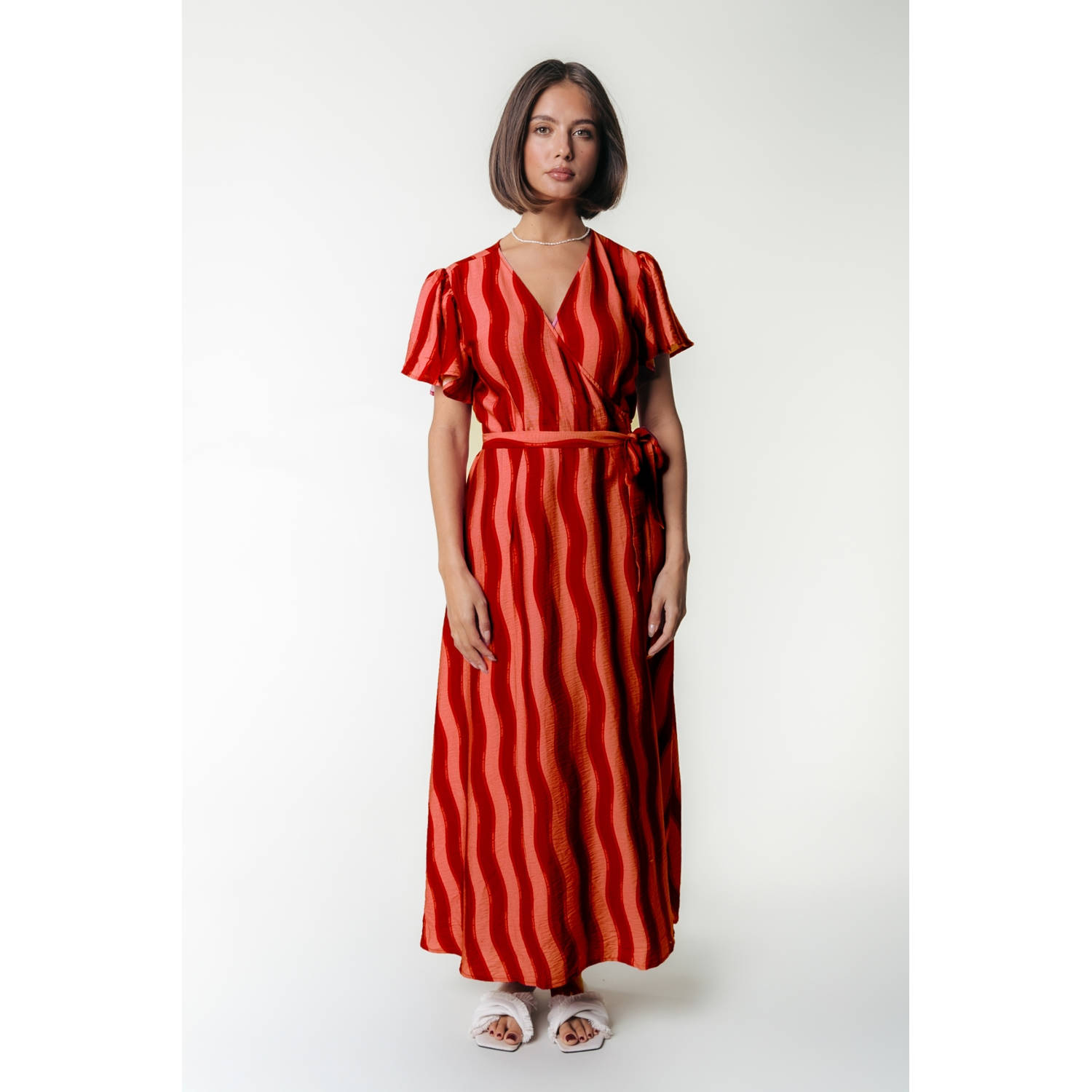 Colourful Rebel wikkel- overslagjurk rood