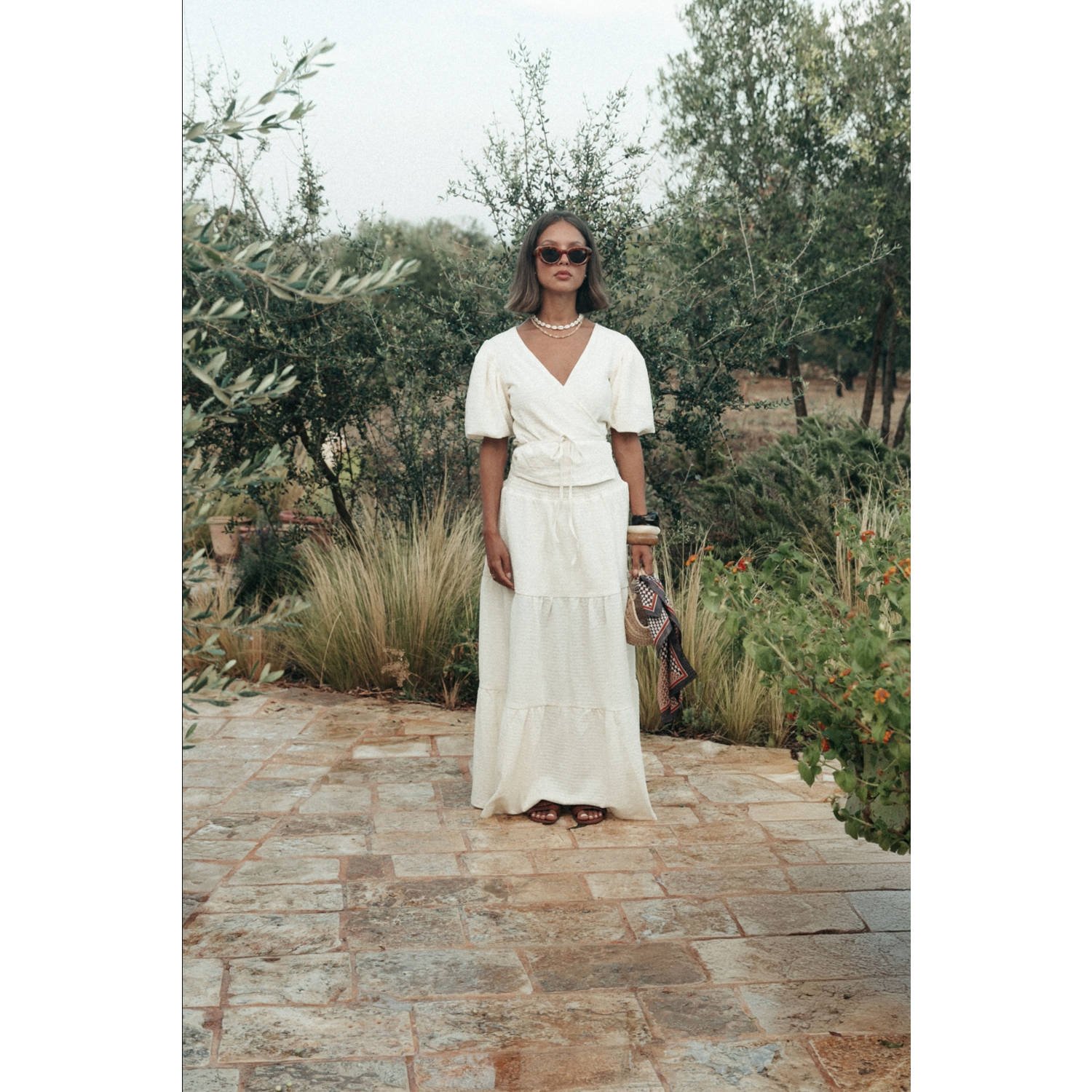 Colourful Rebel maxi rok wit
