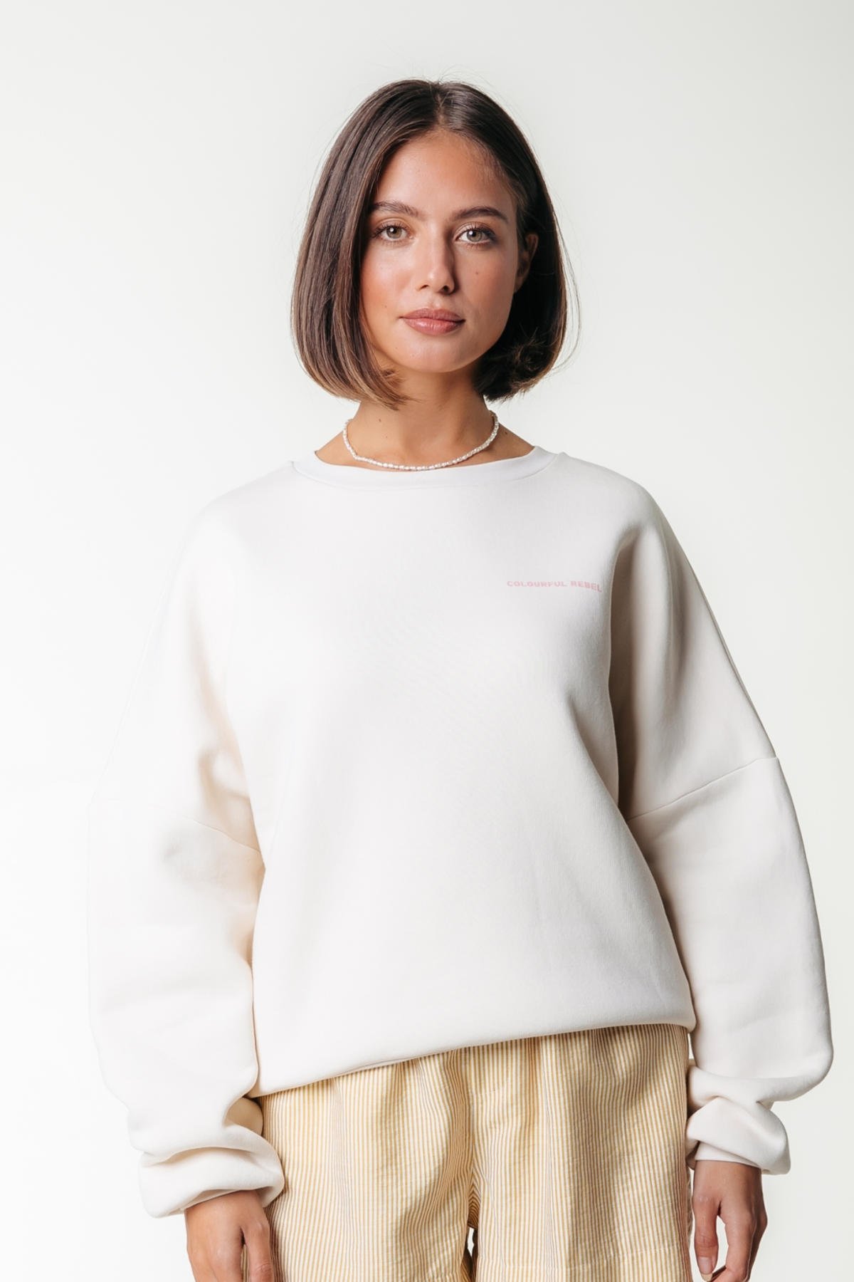 Knitwear Colourful Rebel Witte Trui Colourful Rebel Sweater Wit