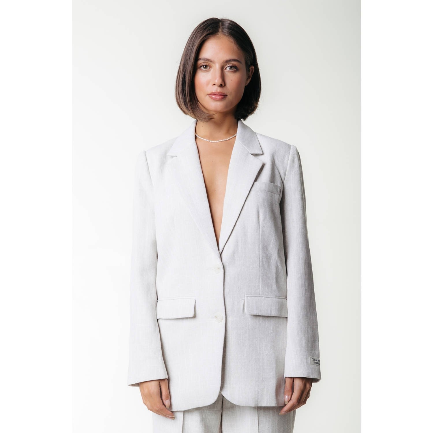 Colourful Rebel regular blazer ecru