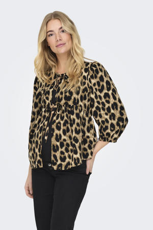 zwangerschaps blouse bruin