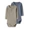NAME IT BABY romper - lichtblauw/beige (set van 2)
