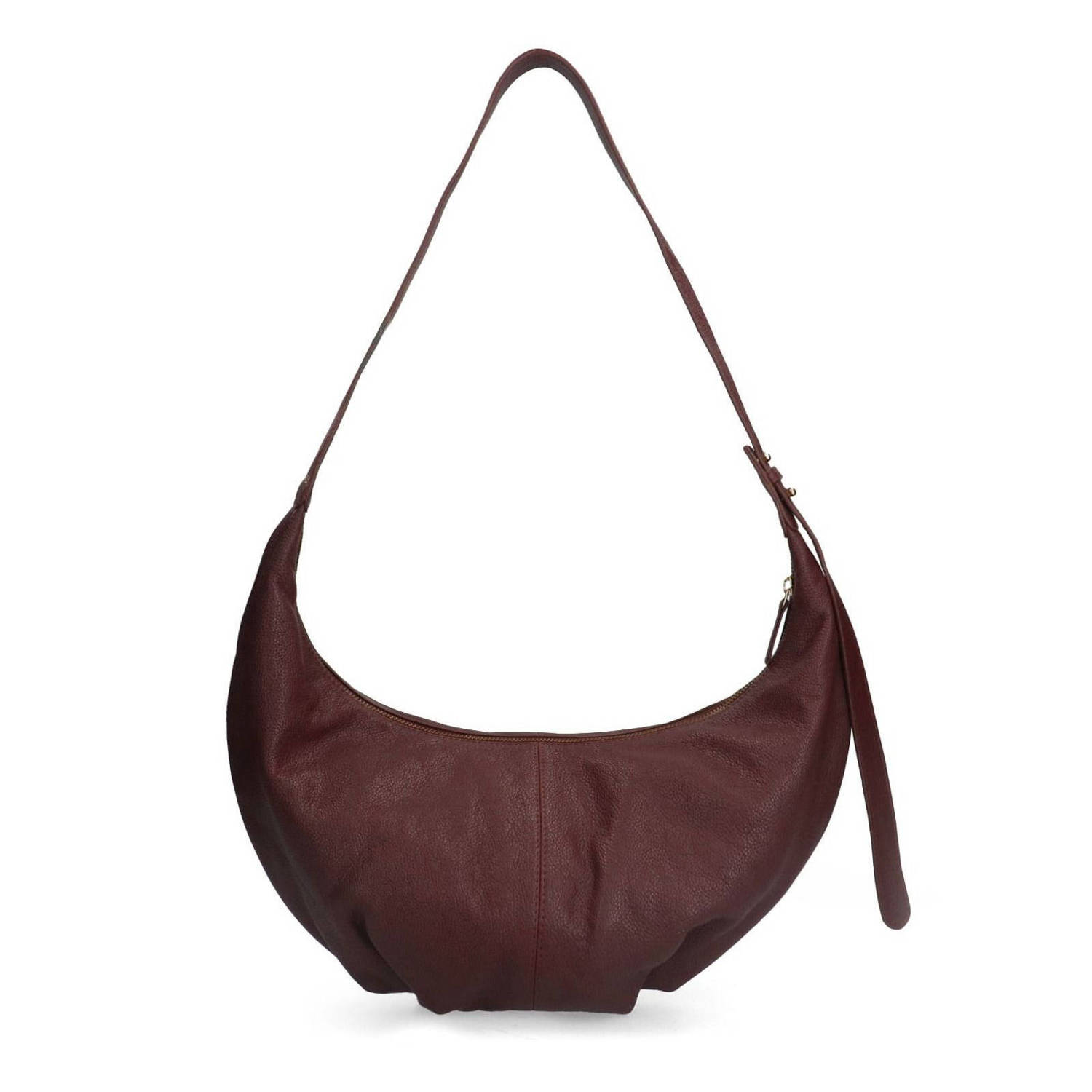 Manfield leren schoudertas rood