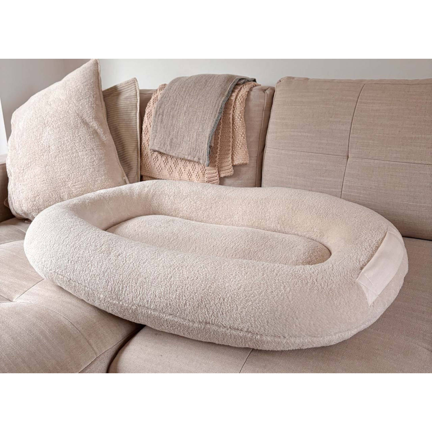 Koeka teddy babynest Malmo ecru