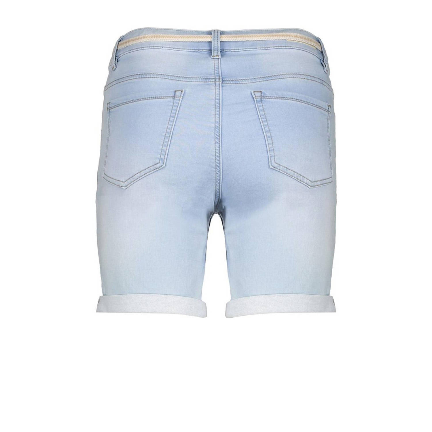 Geisha slim regular waist denim short light blue denim