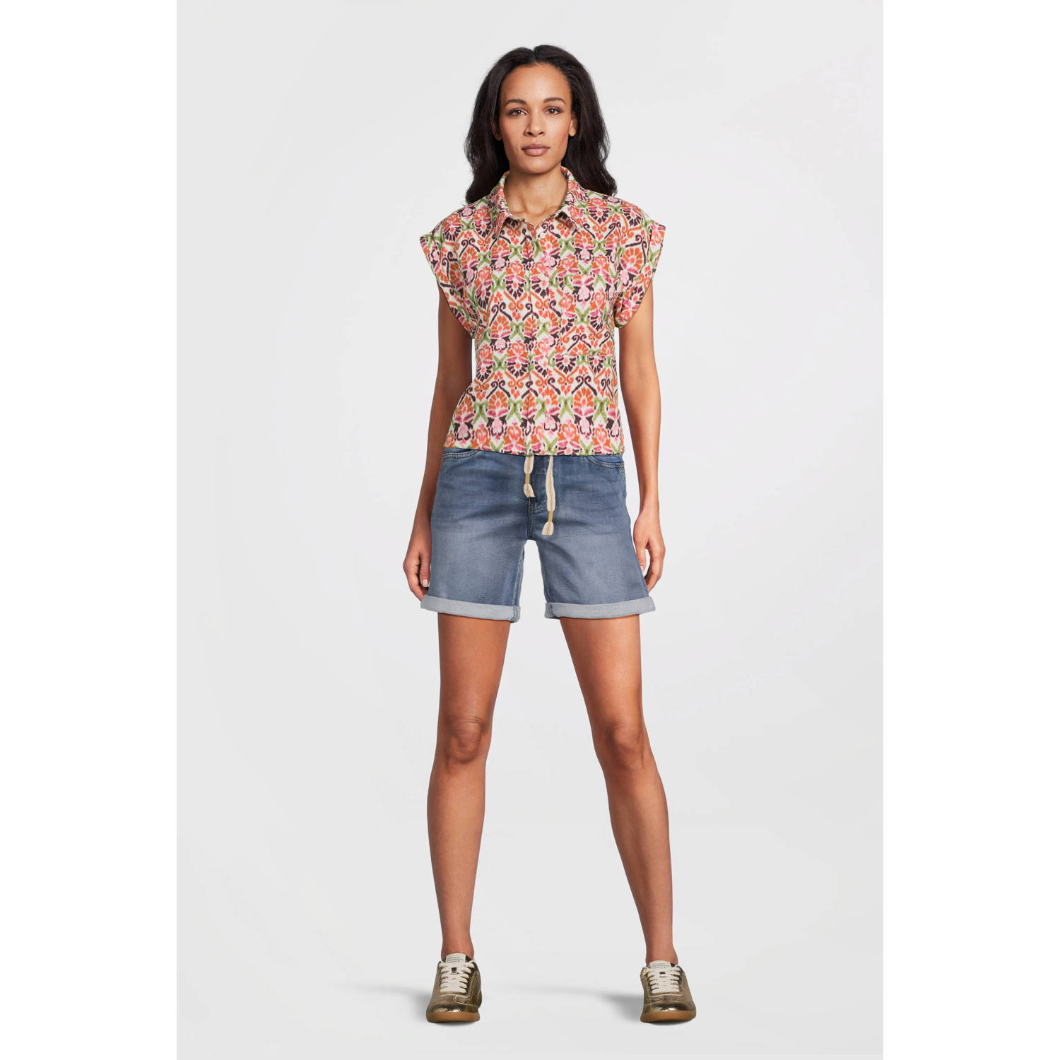 Geisha slim regular waist denim short