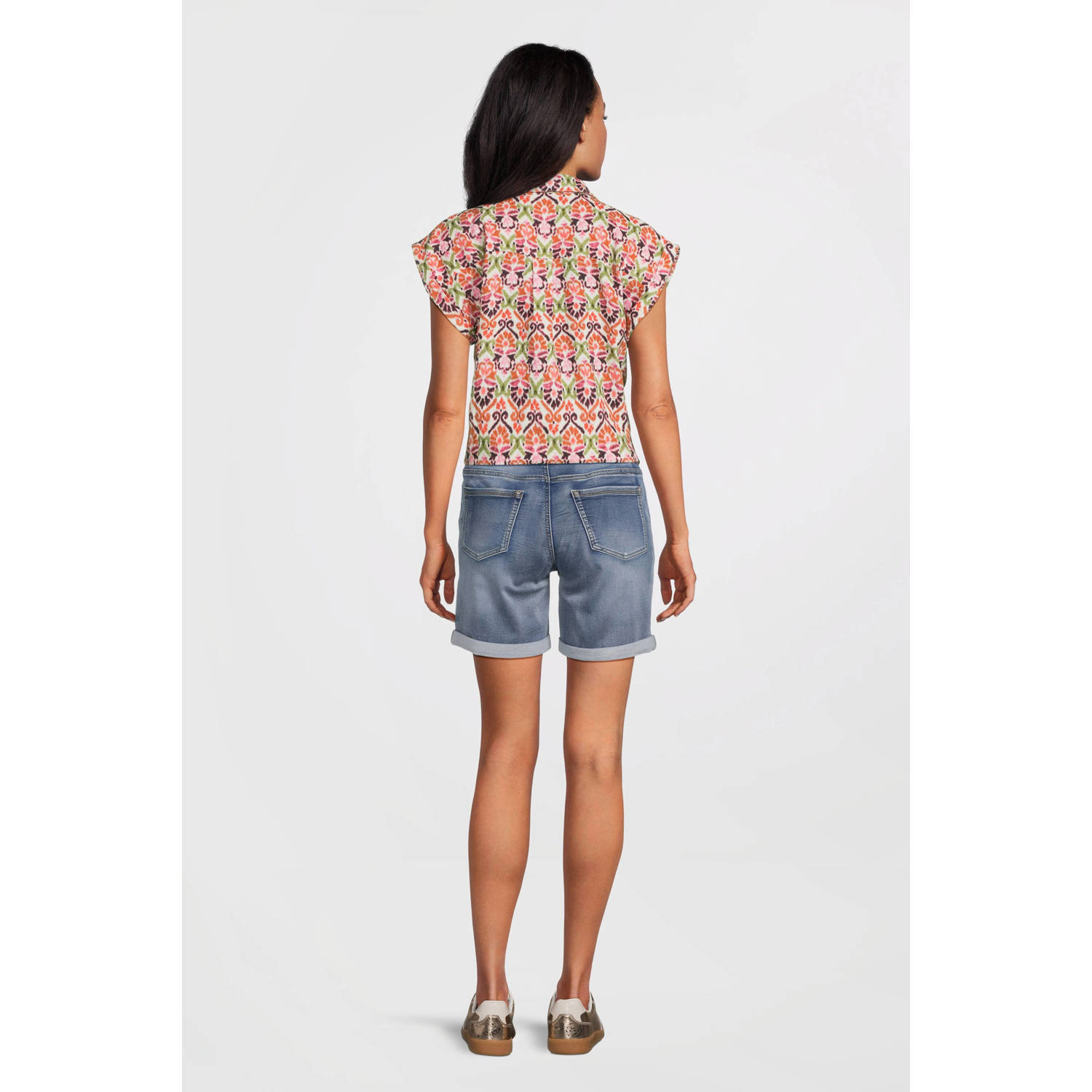 Geisha slim regular waist denim short
