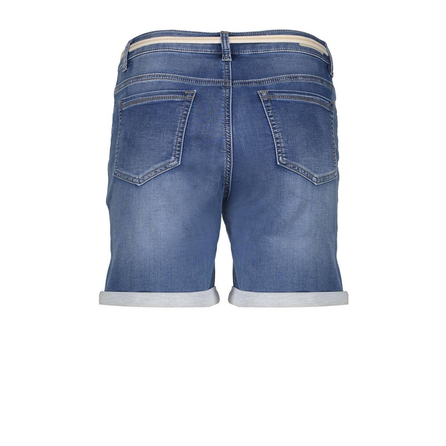 Geisha slim regular waist denim short dark blue denim