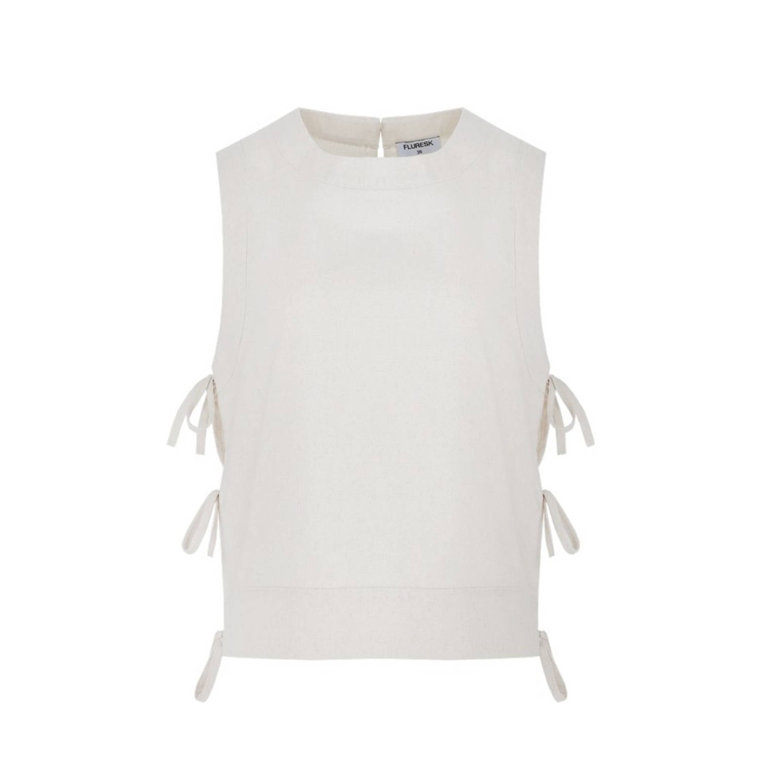 FLURESK linnen top ecru