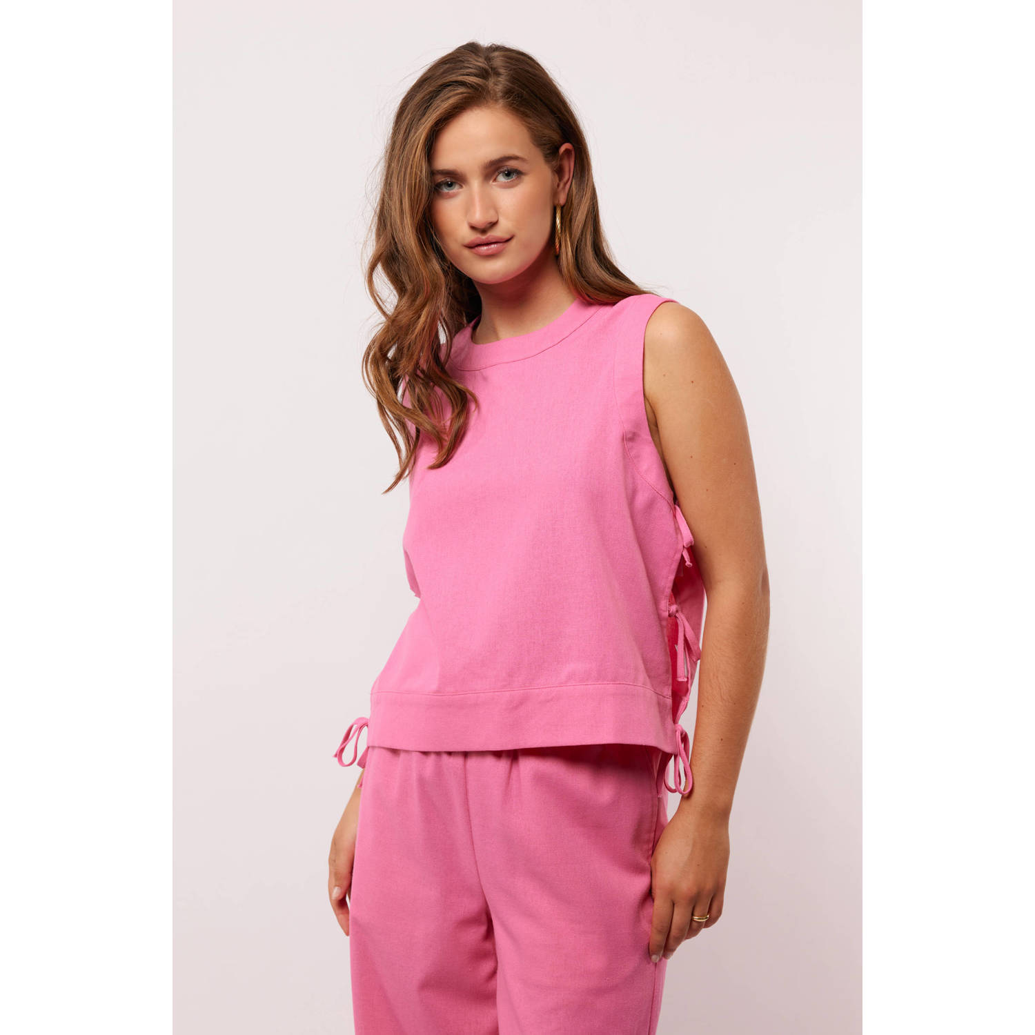 FLURESK linnen top roze