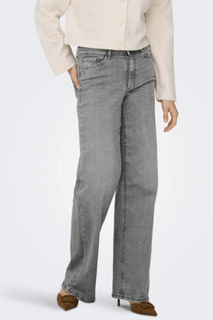 high waist wide leg jeans grey denim