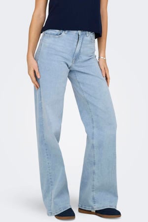 high waist wide leg jeans light blue denim