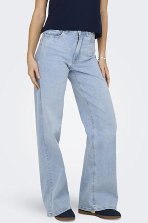 high waist wide leg jeans light blue denim