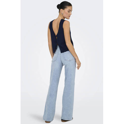 JDY high waist wide leg jeans light blue denim afbeelding