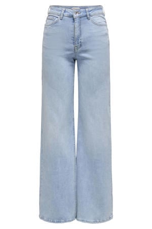 high waist wide leg jeans light blue denim