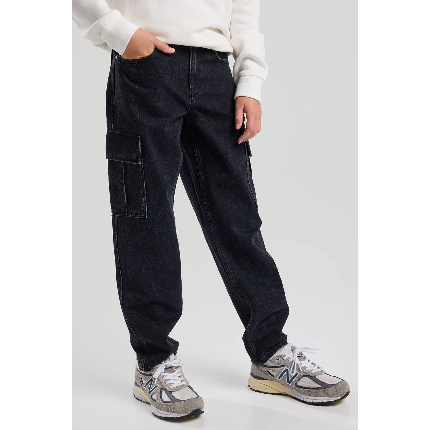 America Today rechtvallend  waist black denim