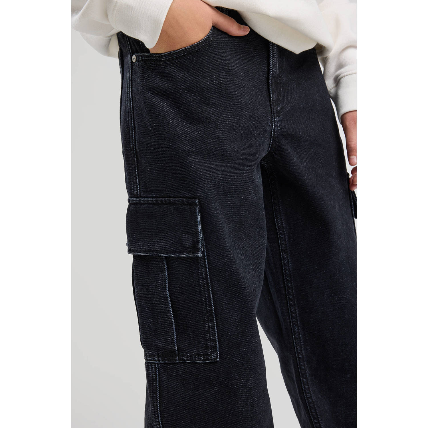 America Today rechtvallend  waist black denim