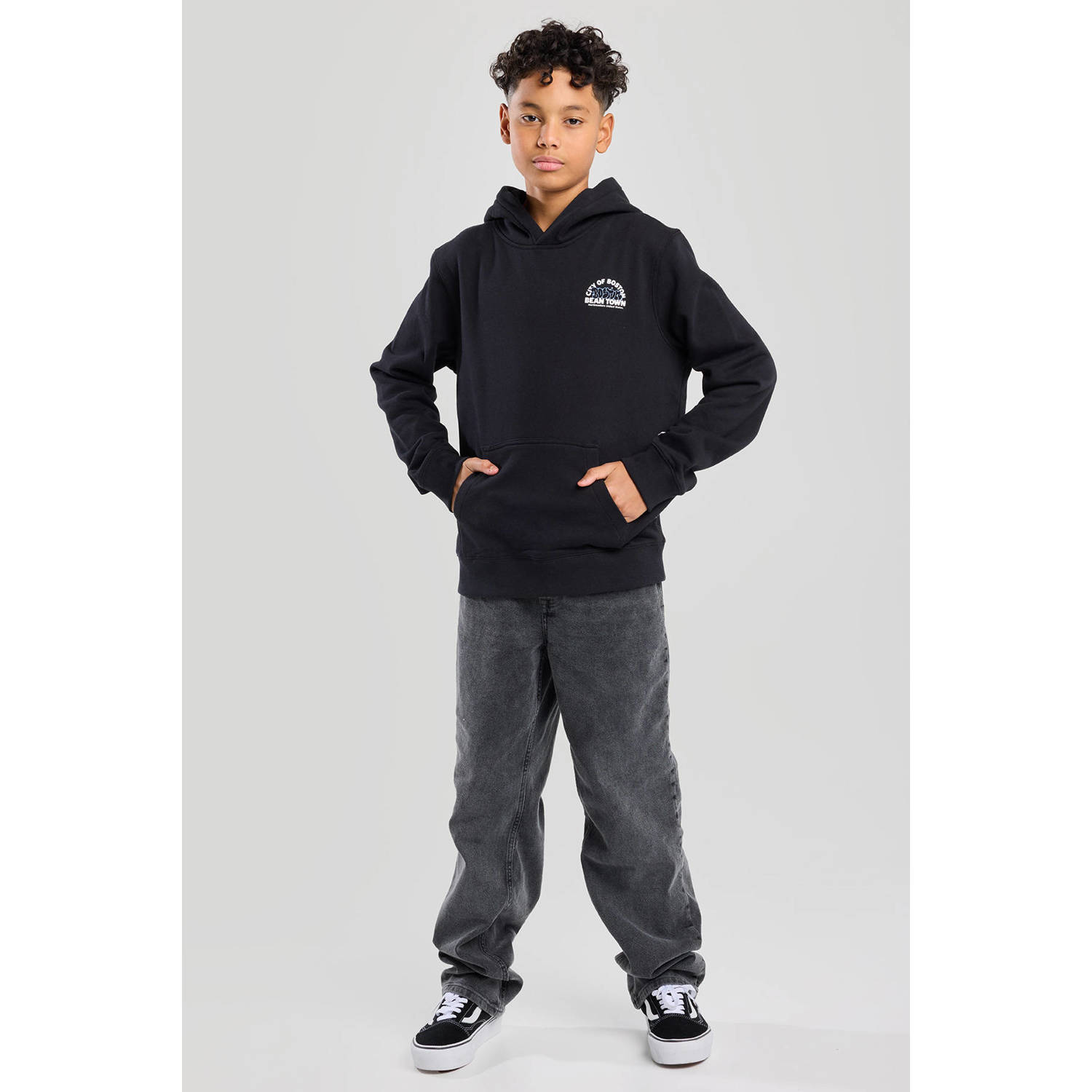 America Today hoodie zwart