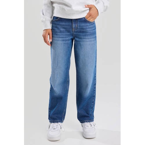 America Today low waist loose fit jeans medium blue denim afbeelding
