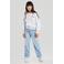 America Today low waist loose fit jeans light blue denim