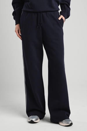 regular waist casual broek donkerblauw