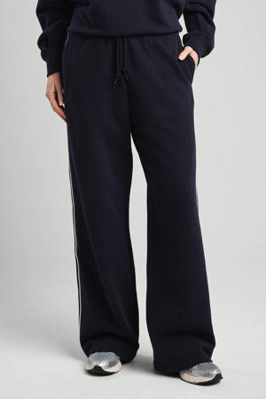 regular waist casual broek donkerblauw