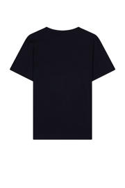 thumbnail: Marineblauwe jongens Ambique t-shirt van stretchkatoen met logo dessin, korte mouwen en ronde hals