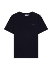 thumbnail: Marineblauwe jongens Ambique -shirt van stretchkatoen met logo dessin, korte mouwen en ronde hals