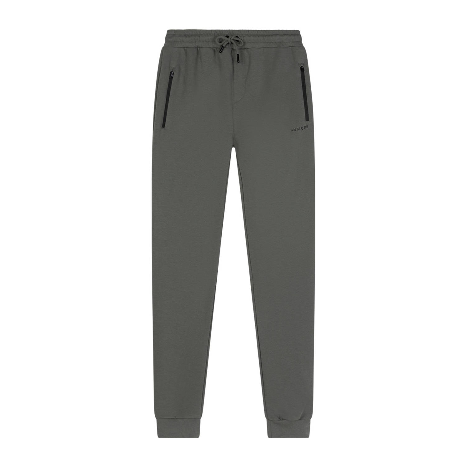 Ambique slim sweatpant donkergroen