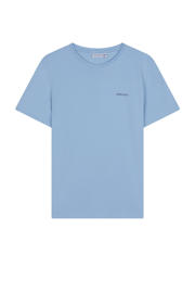 thumbnail: Blauw en donkerblauwe jongens Ambique T-shirt van stretchkatoen met backprint, korte mouwen en ronde hals