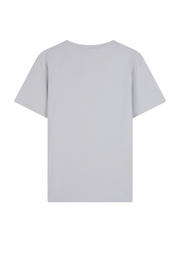 thumbnail: Grijze jongens Ambique t-shirt van stretchkatoen met logo dessin, korte mouwen en ronde hals