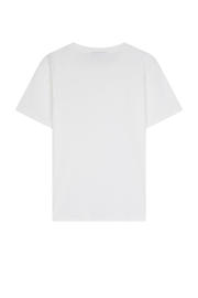 thumbnail: Ecru jongens Ambique t-shirt van stretchkatoen met logo dessin, korte mouwen en ronde hals