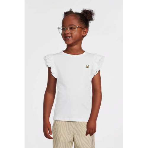 Koko Noko T-shirt wit broderie afbeelding
