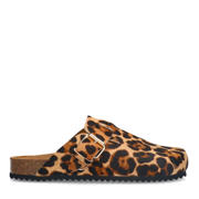 thumbnail: Sacha leren clogs met panterprint cognac