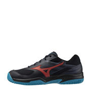 thumbnail: Zwart, blauw en rode heren Mizuno Break Shot 5 padelschoenen van mesh-pu/voering: mesh/voetbed: eva met veters