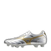 thumbnail: Zilverkleurige unisex Mizuno Morelia II Club voetbalschoenen van imitatieleer/voering: mesh/voetbed: eva met veters